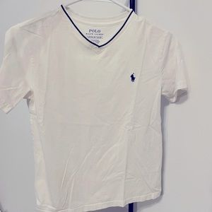 White Polo t-shirt.